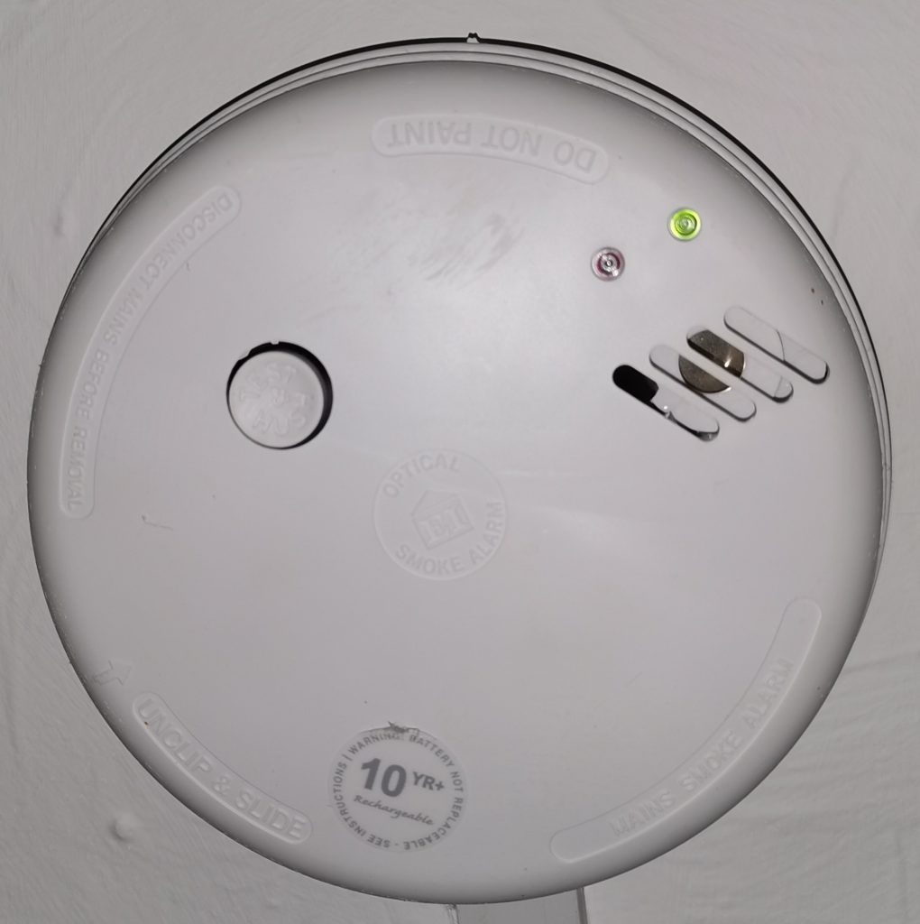 Picture of your typical interlinked Smoke Alarm/detector