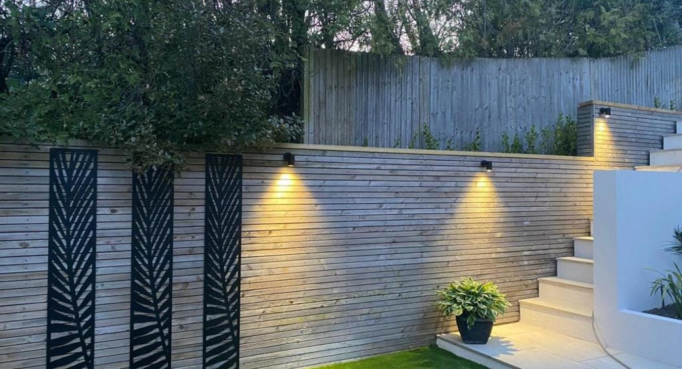 Outside lighting project in Poole