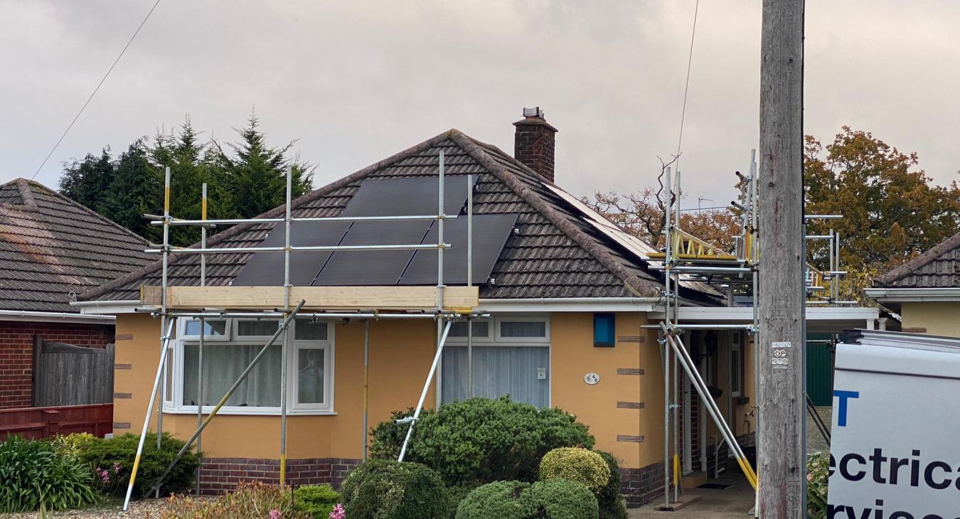 Solar panel & battery storage system installed in Poole
